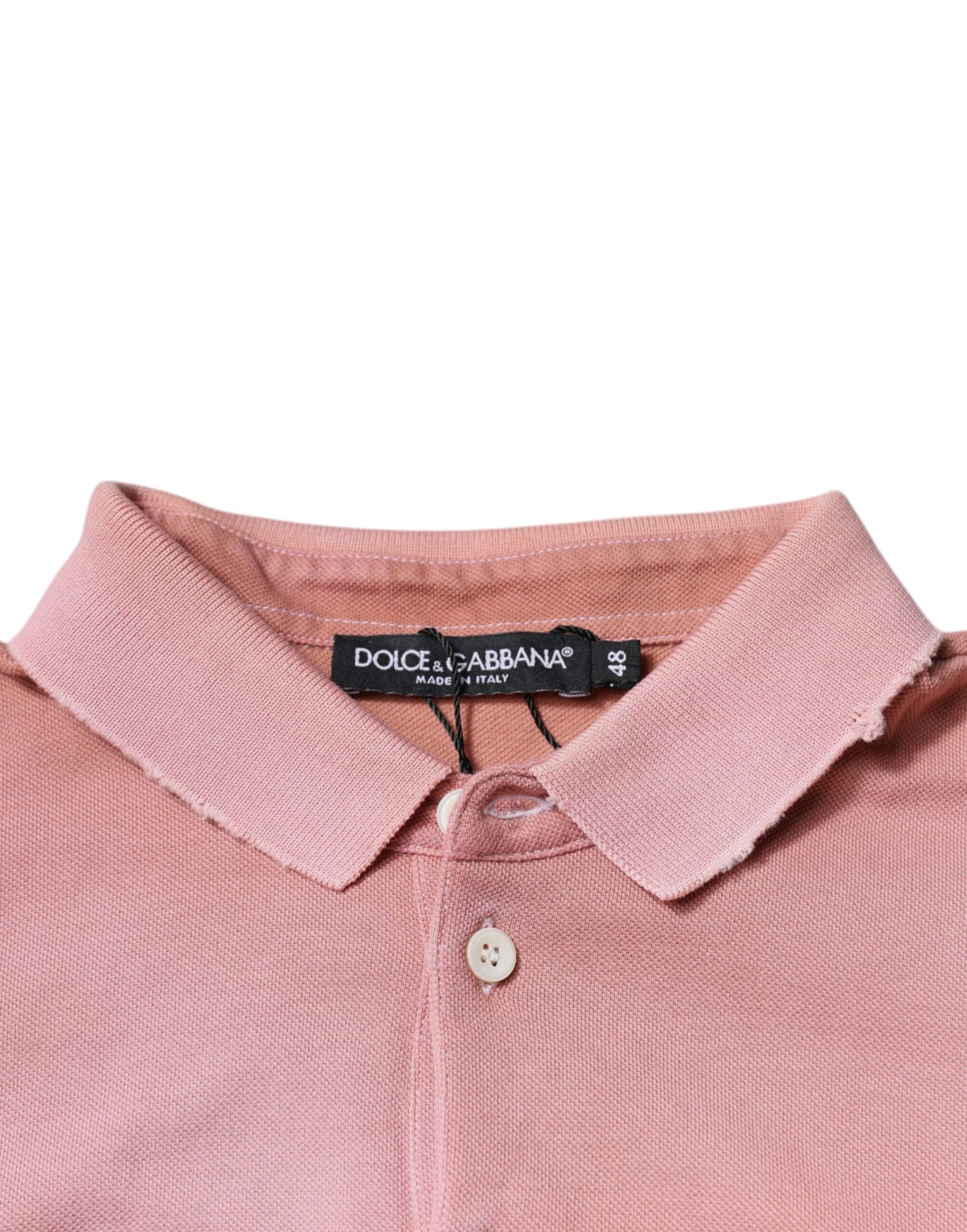 Dolce & Gabbana Kurzarm-Polo-T-Shirt mit Kragen und rosa Krone