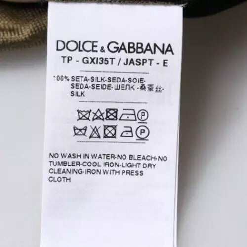 Dolce & Gabbana Multicolor Tarnfarbenes Polo-Shirt mit Kragen