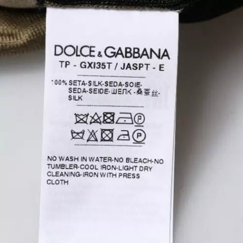 Dolce & Gabbana Multicolor Tarnfarbenes Polo-Shirt mit Kragen