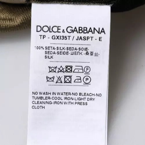 Dolce & Gabbana Multicolor Tarnfarbenes Polo-Shirt mit Kragen