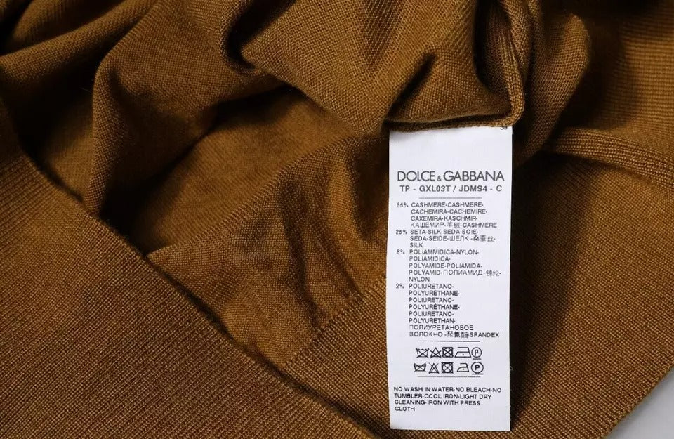 Dolce & Gabbana Brauner Kaschmir-Rollkragenpullover