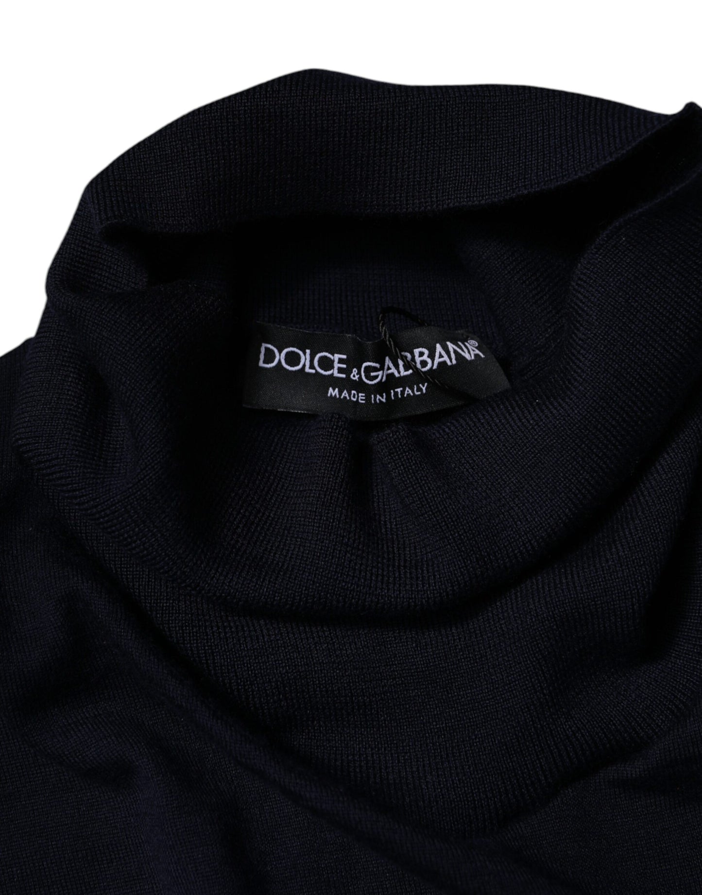 Dolce & Gabbana Blauer Kaschmir-Rollkragenpullover