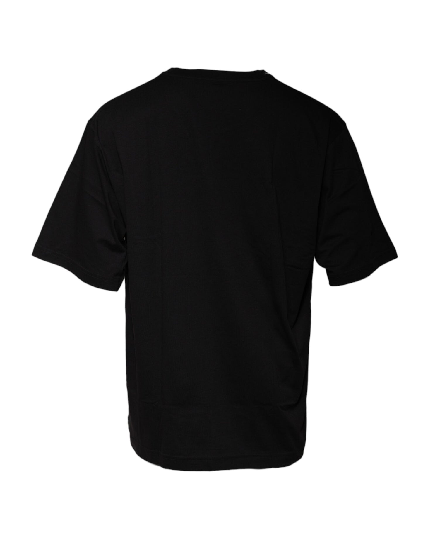 Dolce & Gabbana Schwarzes Kurzarm-T-Shirt mit Logodruck aus Baumwolle