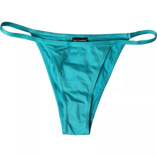 Dolce &amp; Gabbana Blue Green Nylon Swimwear Swimsuit Bottom Bikini