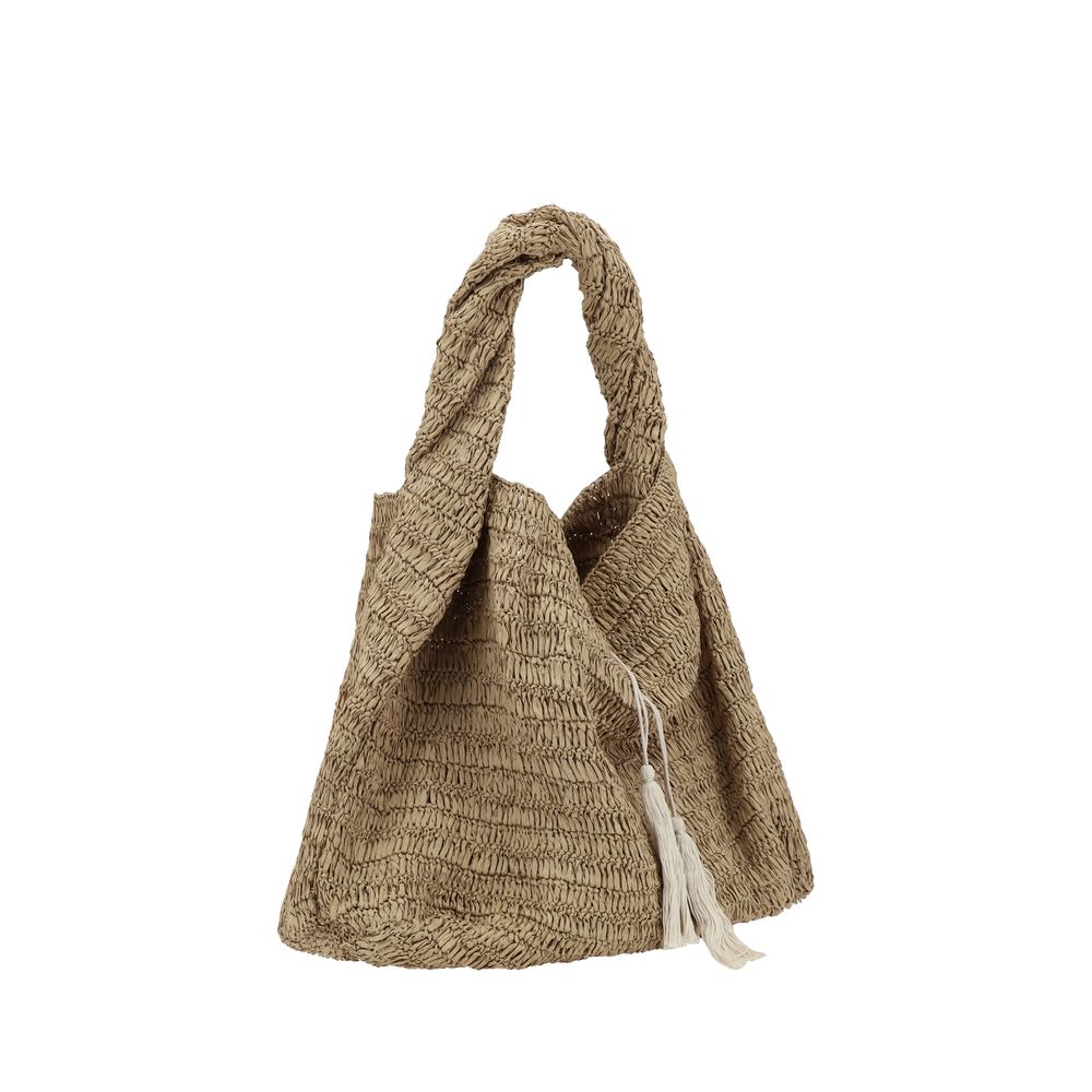 PAROSH Raffia shoulder bag