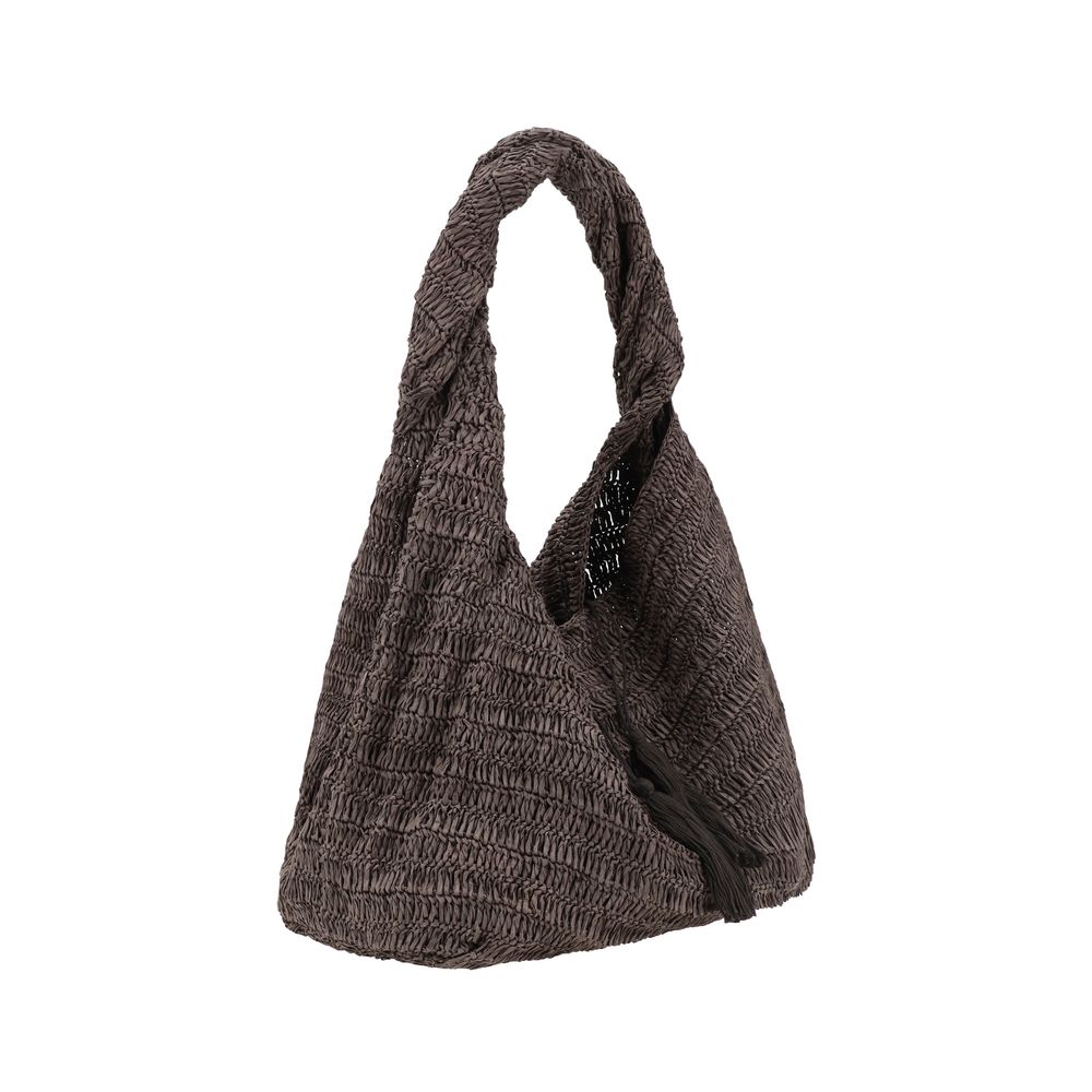 PAROSH Raffia shoulder bag