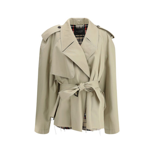 Balenciaga Ungeschnittener kurzer Trenchcoat