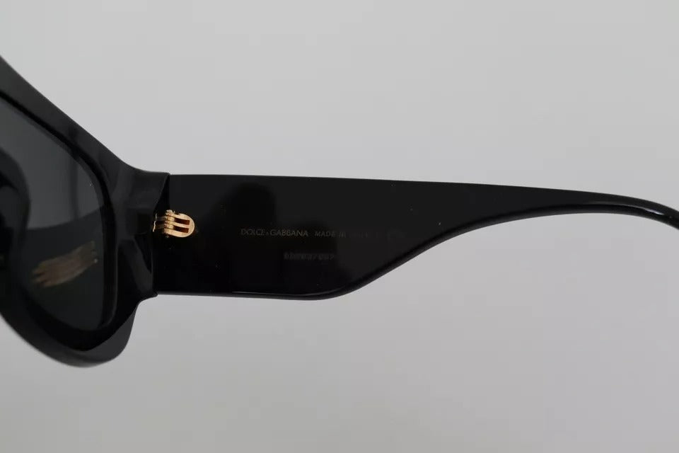 Dolce & Gabbana Black Acetate Crystal DG4347B Gray Lens Square Sunglasses