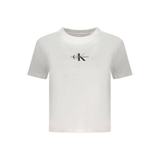 Calvin Klein Weißes T-Shirt aus Baumwolle für Frauen