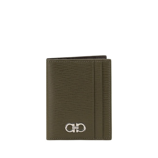 Ferragamo Gancini leather card holder