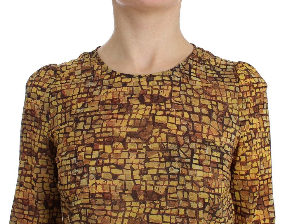 Dolce &amp; Gabbana silk blouse with Sicilian mosaic print