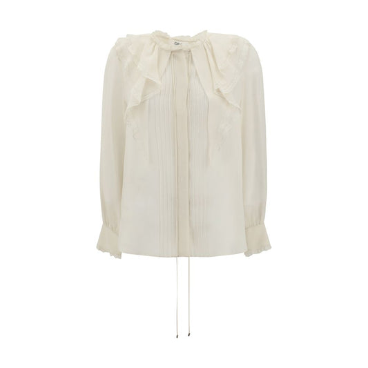 Chloé Seidenbluse mit Plissee-Details