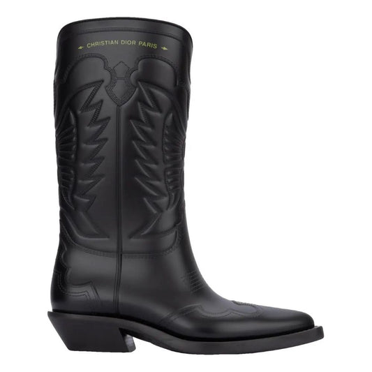 Dior Schwarzer Lederstiefel