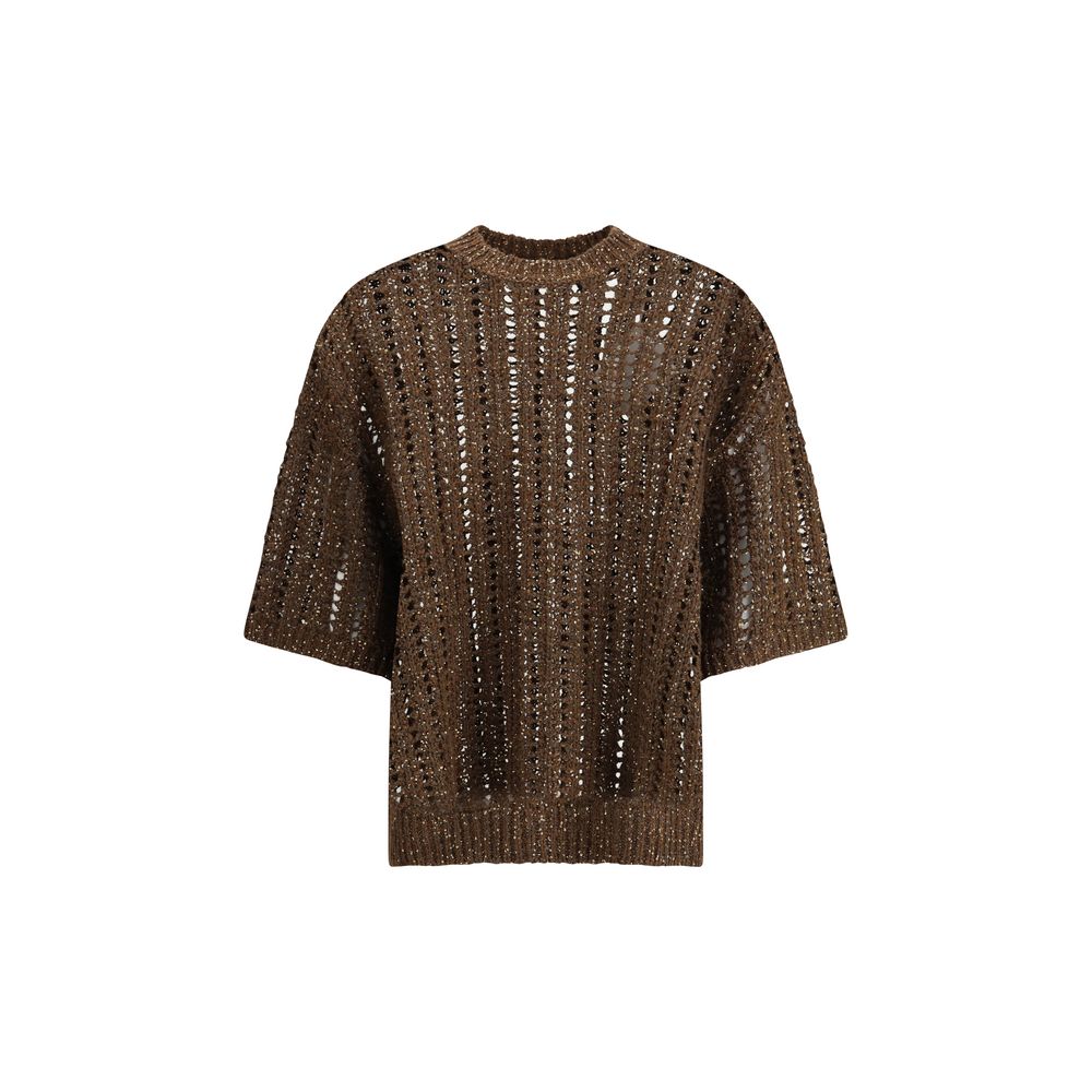 Brunello Cucinelli Pullover aus perforiertem Strick