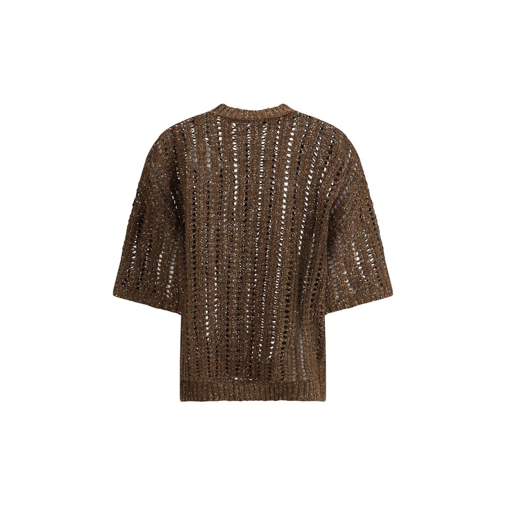 Brunello Cucinelli Pullover aus perforiertem Strick