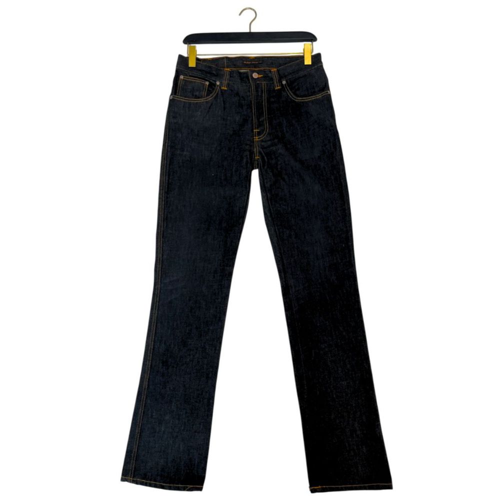 Nudie Jeans Black Cotton Men Jeans