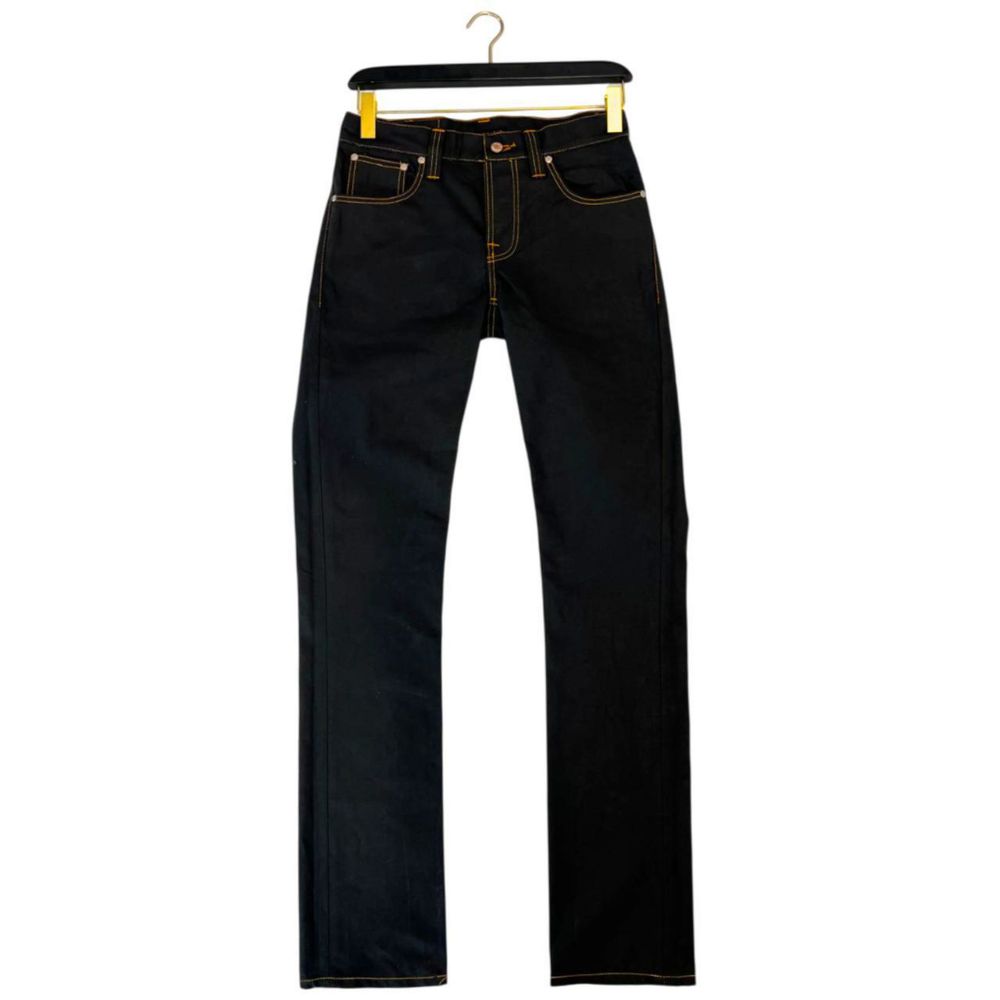 Nudie Jeans Black Cotton Jeans for Men