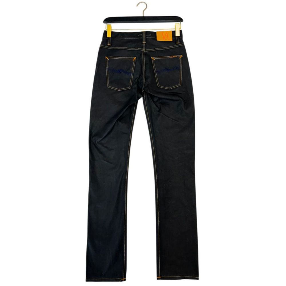 Nudie Jeans Black Cotton Jeans for Men