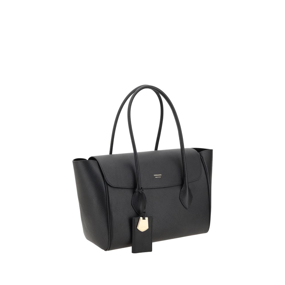 Ferragamo hammered leather tote bag