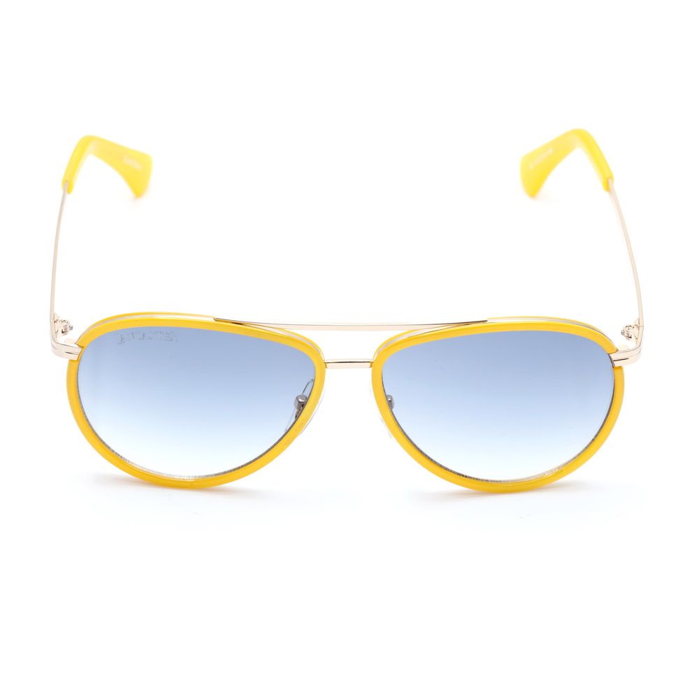 Lancaster Gelbe Metall-Sonnenbrille