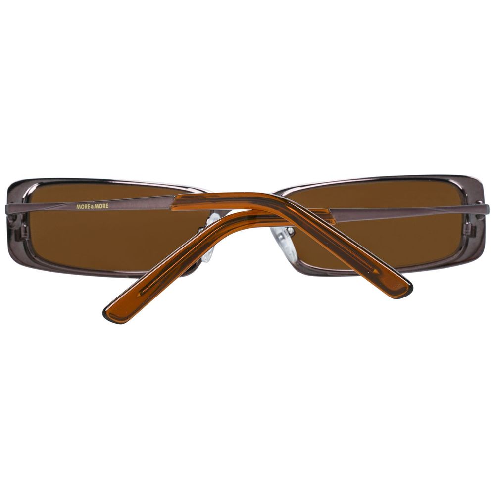 More &amp; More Brown Metal Sunglasses