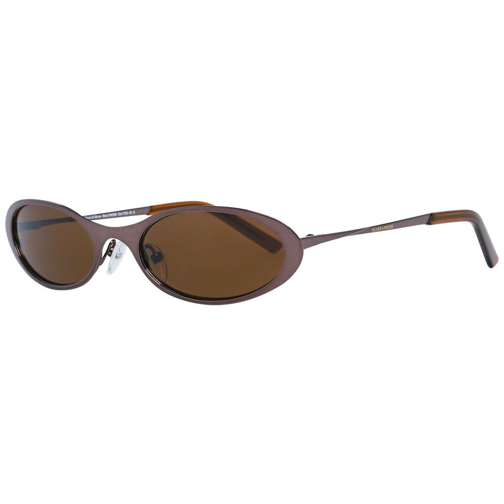 More &amp; More Brown Metal Sunglasses