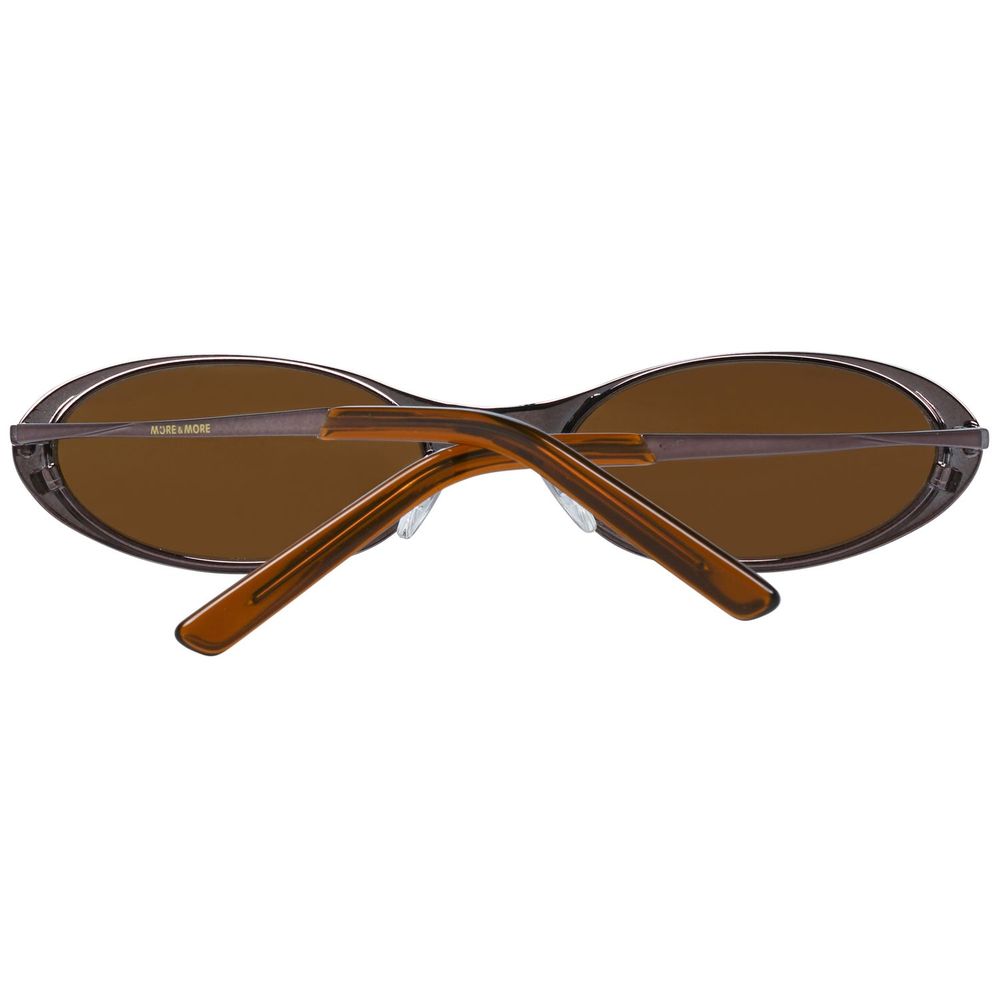 More &amp; More Brown Metal Sunglasses