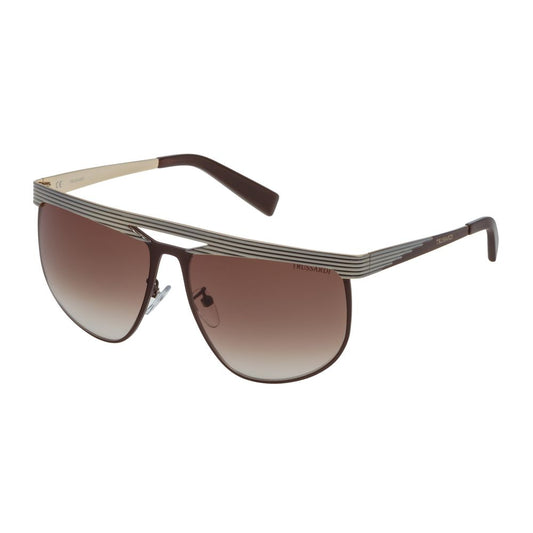 Trussardi Braune Metall-Sonnenbrille