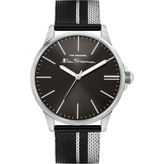 Ben Sherman Schwarze Uhr aus Edelstahl