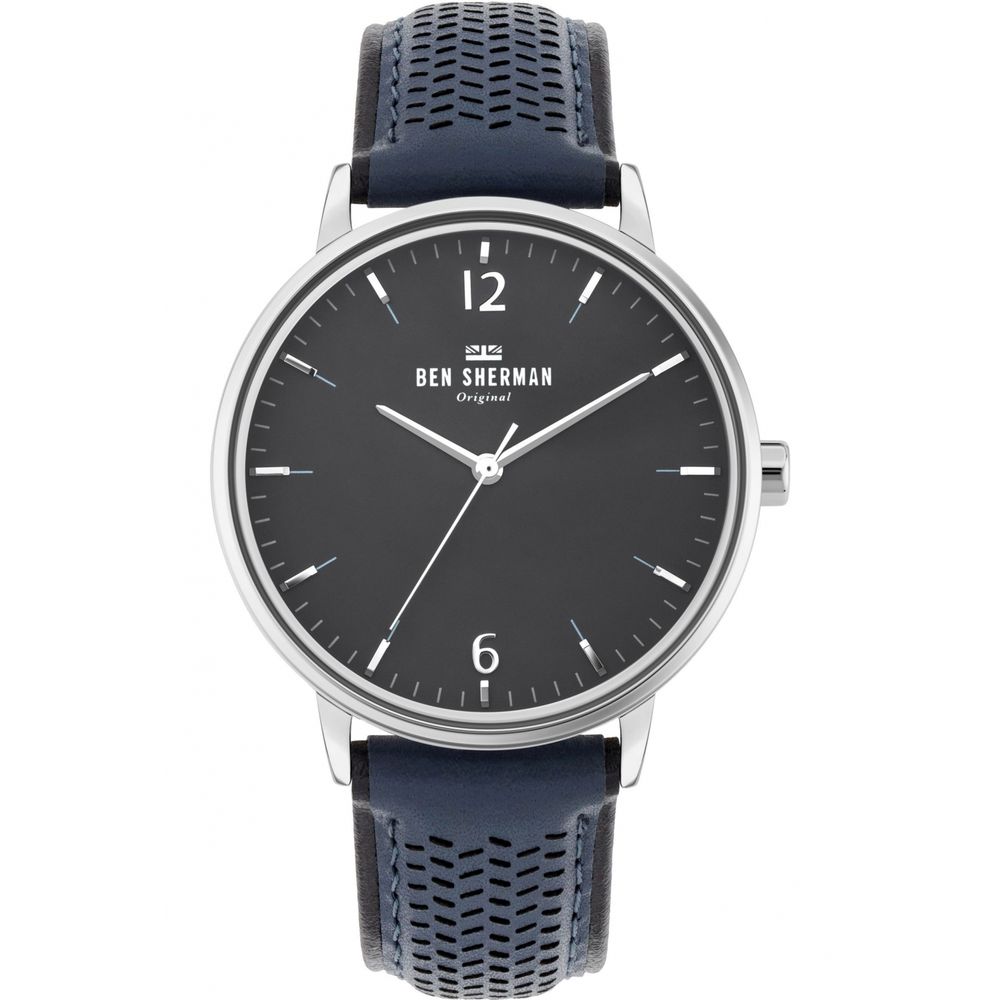 Ben Sherman Blaue Lederuhr