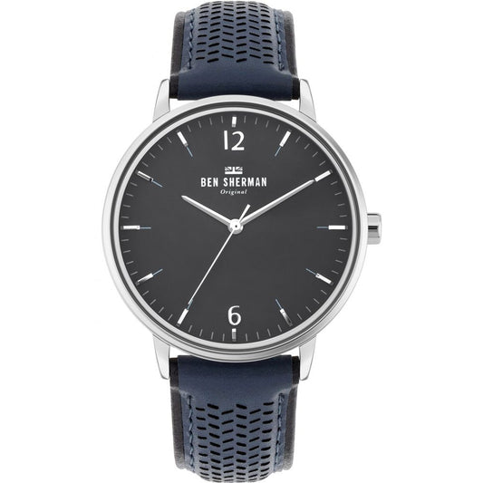 Ben Sherman Blaue Lederuhr