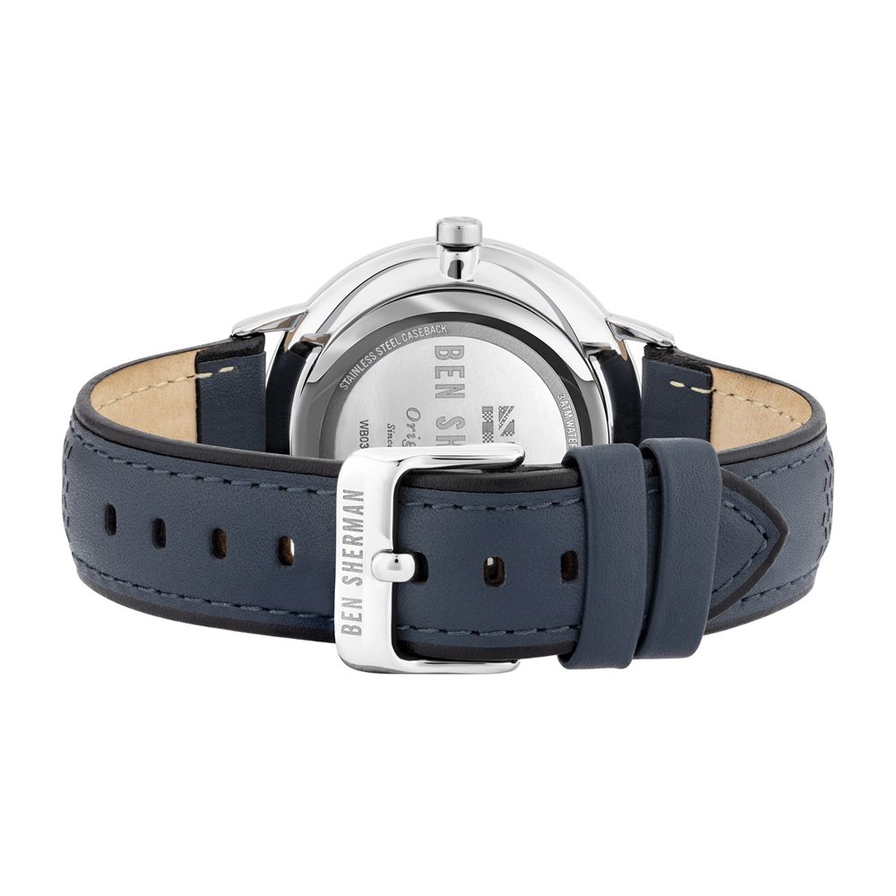 Ben Sherman Blaue Lederuhr