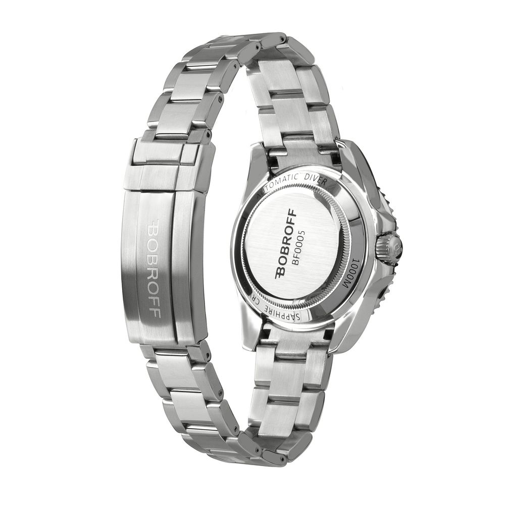 Bobroff Silver Stainless Steel Watch