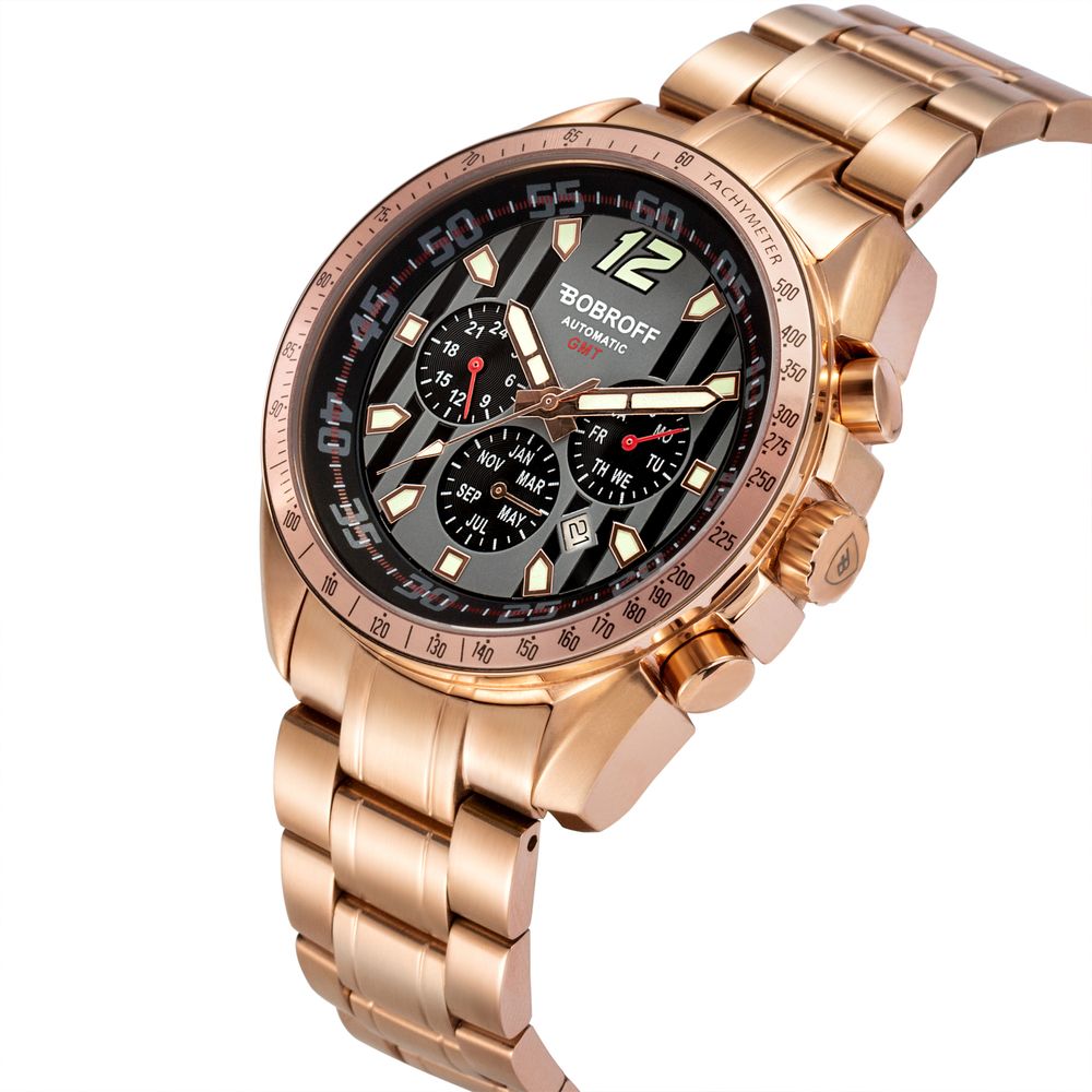 Bobroff bronze-steel watch