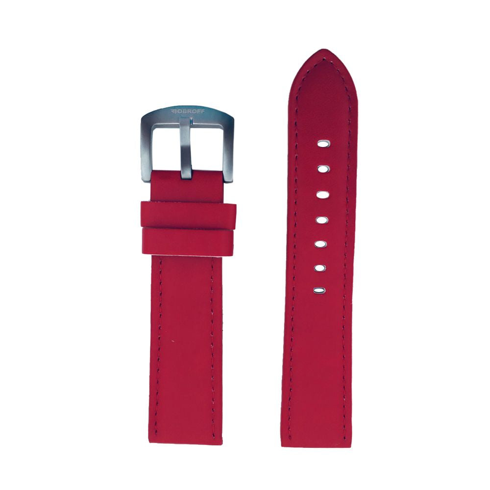 Bobroff Red Leather Watch