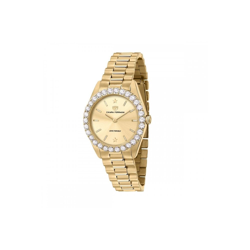 Chiara Ferragni gold-stainless steel watch