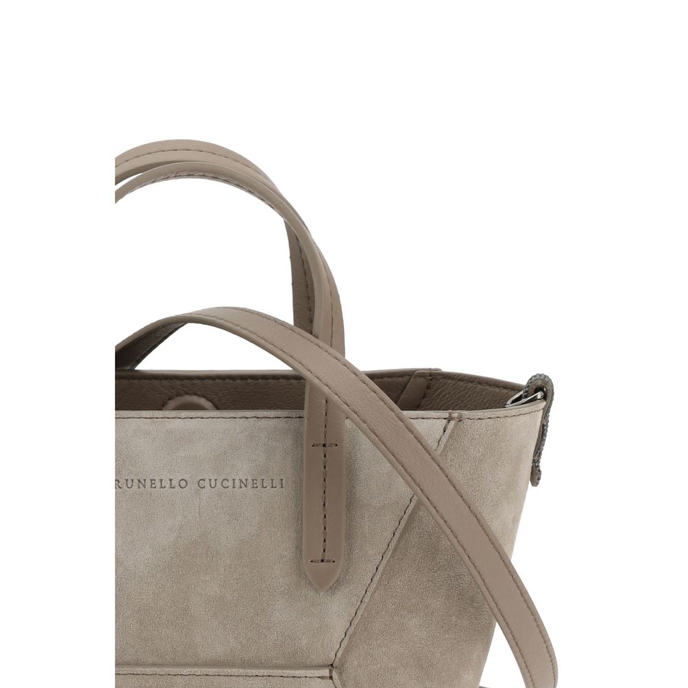 Brunello Cucinelli Wildleder-Umhängetasche