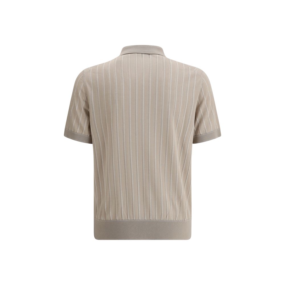 Brioni Gestreifter Polo-Pullover