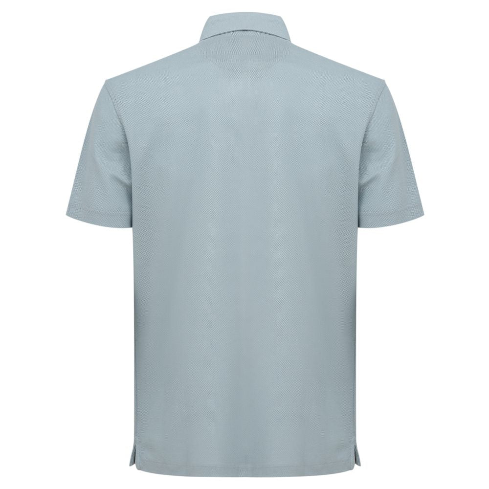 Corneliani Hellblaues Baumwoll-Poloshirt