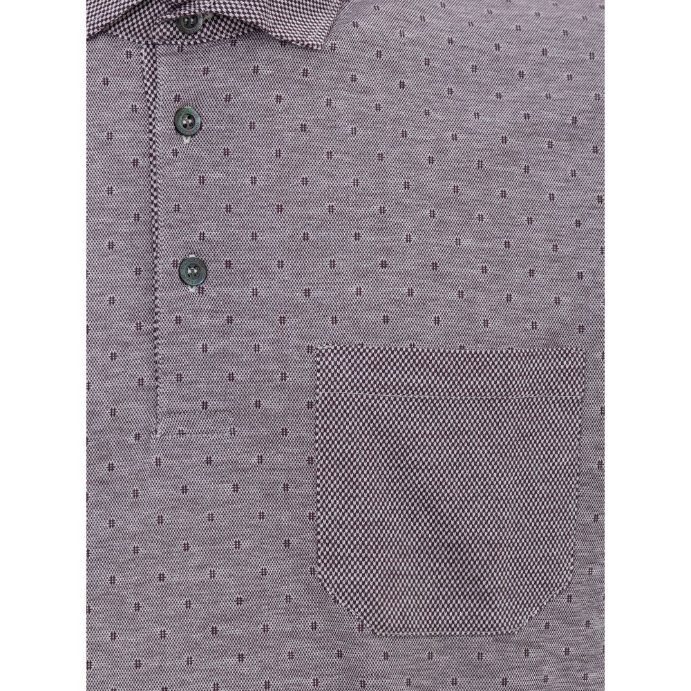 Corneliani Lila Baumwoll-Poloshirt