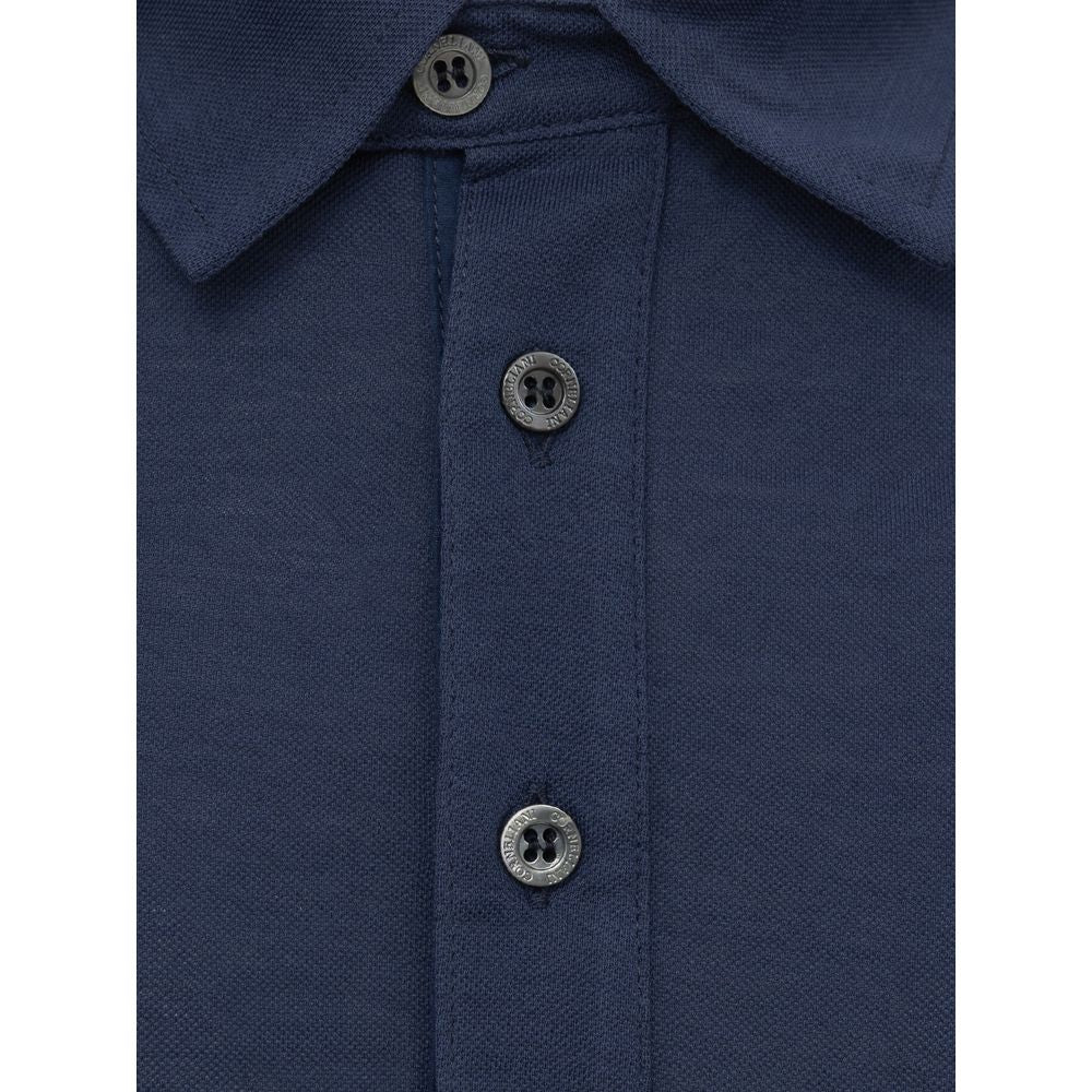 Corneliani Marineblaues Baumwoll-Poloshirt