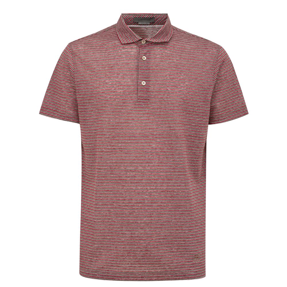 Corneliani Burgunderfarbenes Baumwoll-Poloshirt