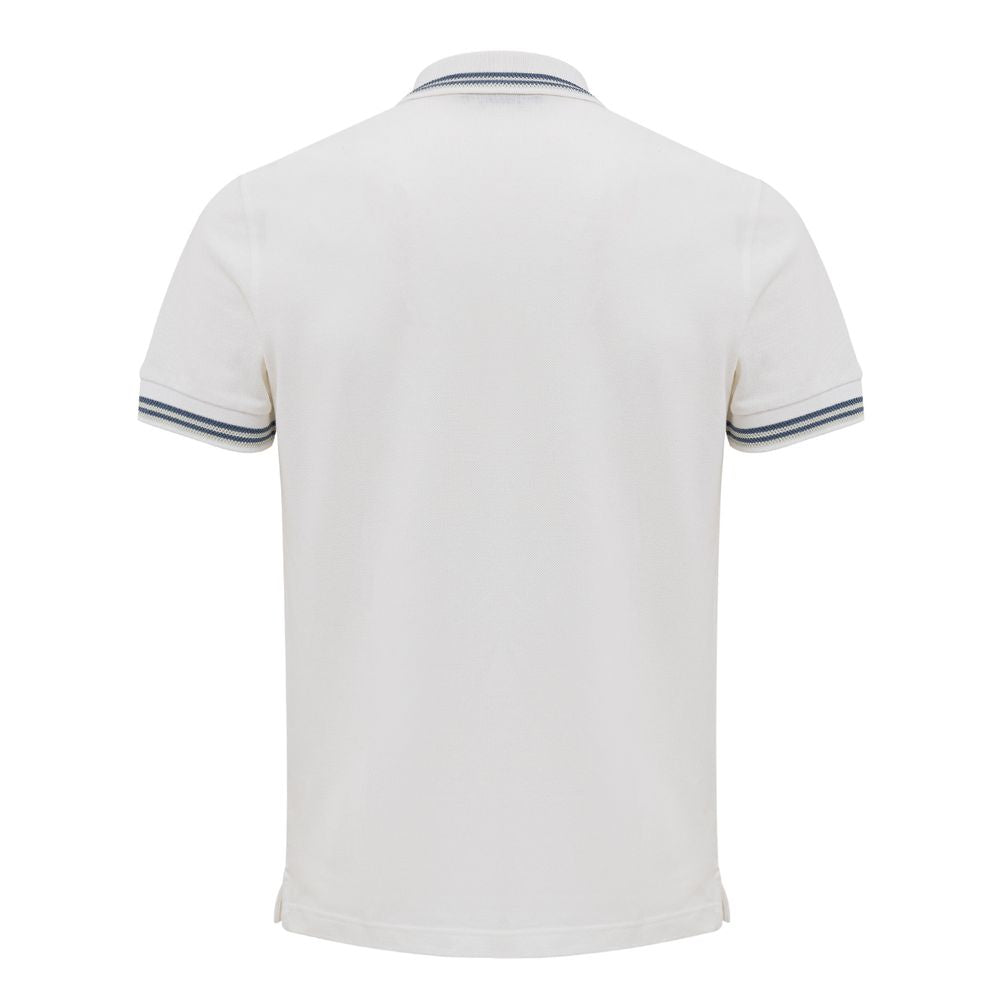 Corneliani Weißes Baumwoll-Poloshirt