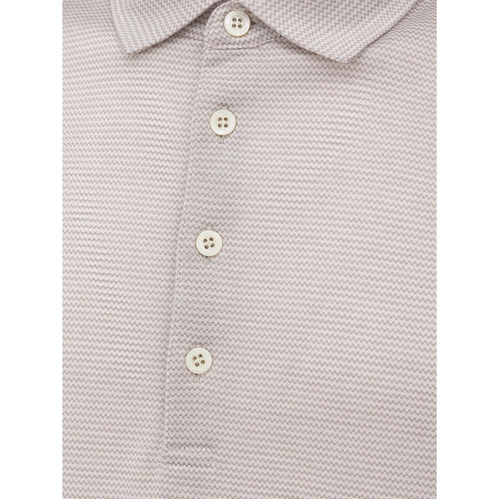 Corneliani Weißes Baumwoll-Poloshirt