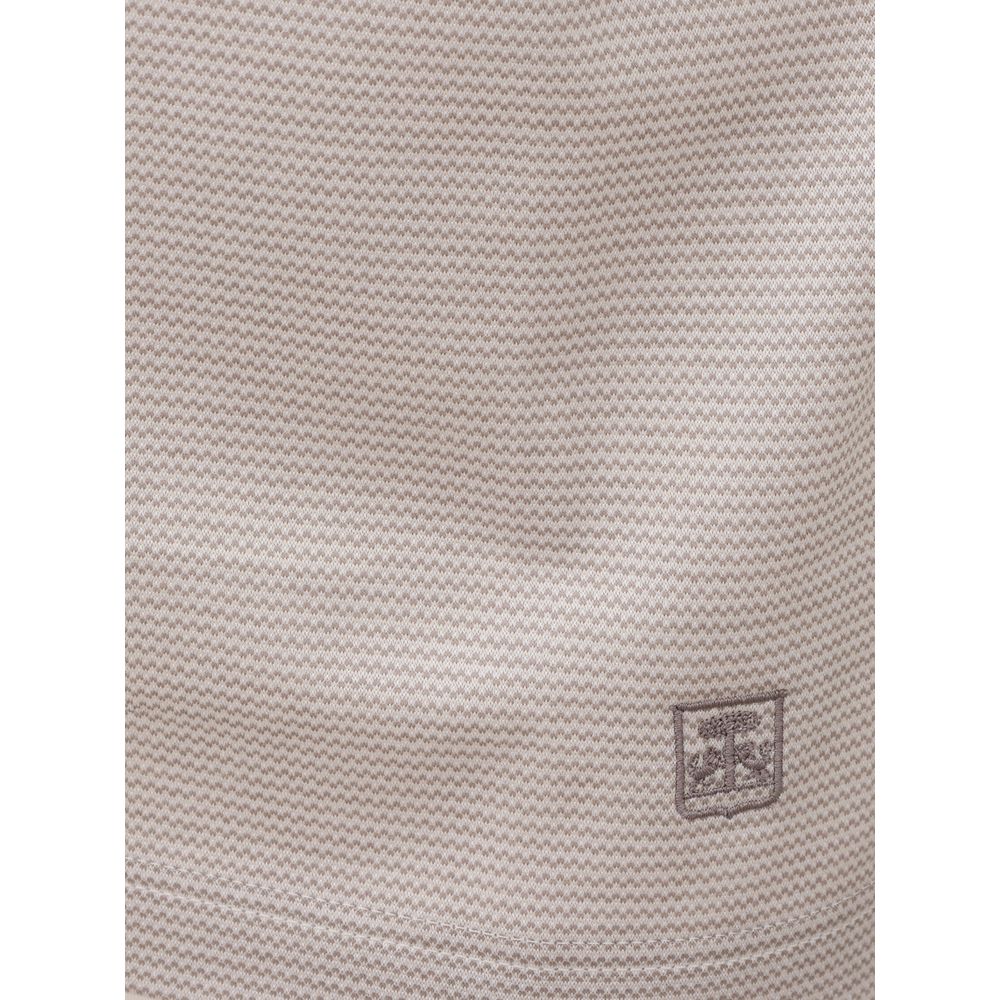 Corneliani Weißes Baumwoll-Poloshirt