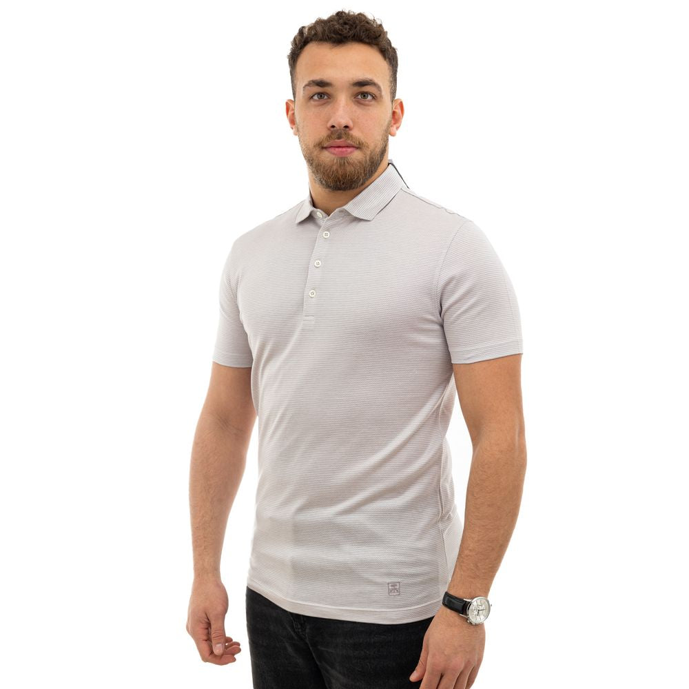 Corneliani Weißes Baumwoll-Poloshirt