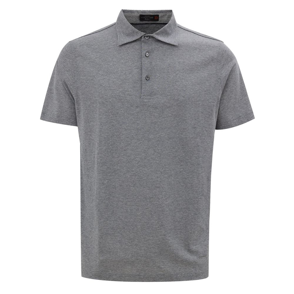 Corneliani Graues Baumwoll-Poloshirt