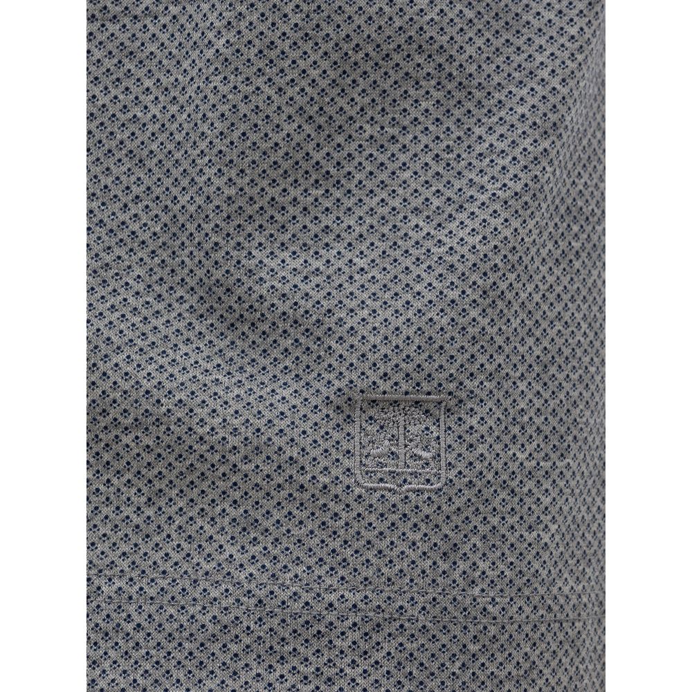 Corneliani Graues Baumwoll-Poloshirt