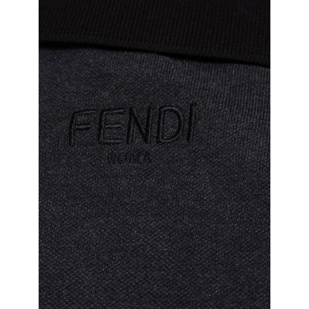 Fendi Schwarzes Baumwoll-Poloshirt