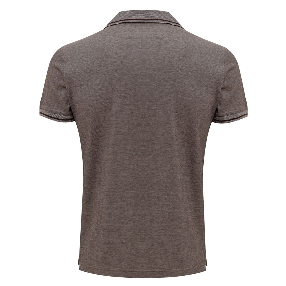 Corneliani Graues Baumwoll-Poloshirt